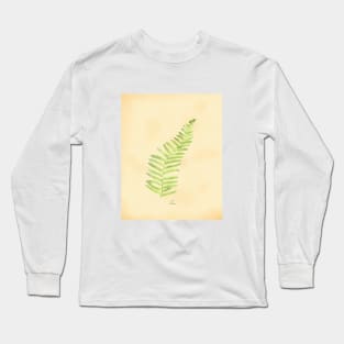 Fern, botanical watercolor painting Long Sleeve T-Shirt